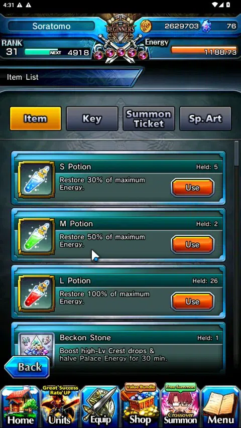 Grand Summoners Accounts Global|Rank 31|2 Ascend 1 TW| Youmu Konputa+TW,Sal image 2