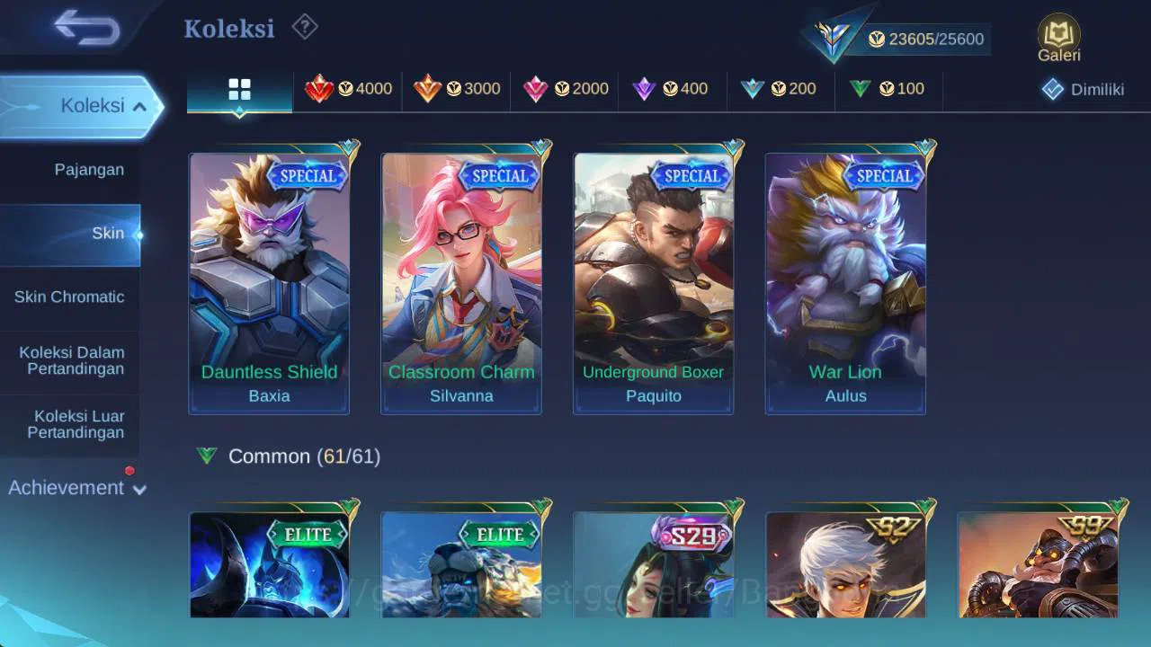 Mobile Legends: Bang Bang Accounts Skin 109, Hero 67, CC nata, epic karrie, Valentine image 6