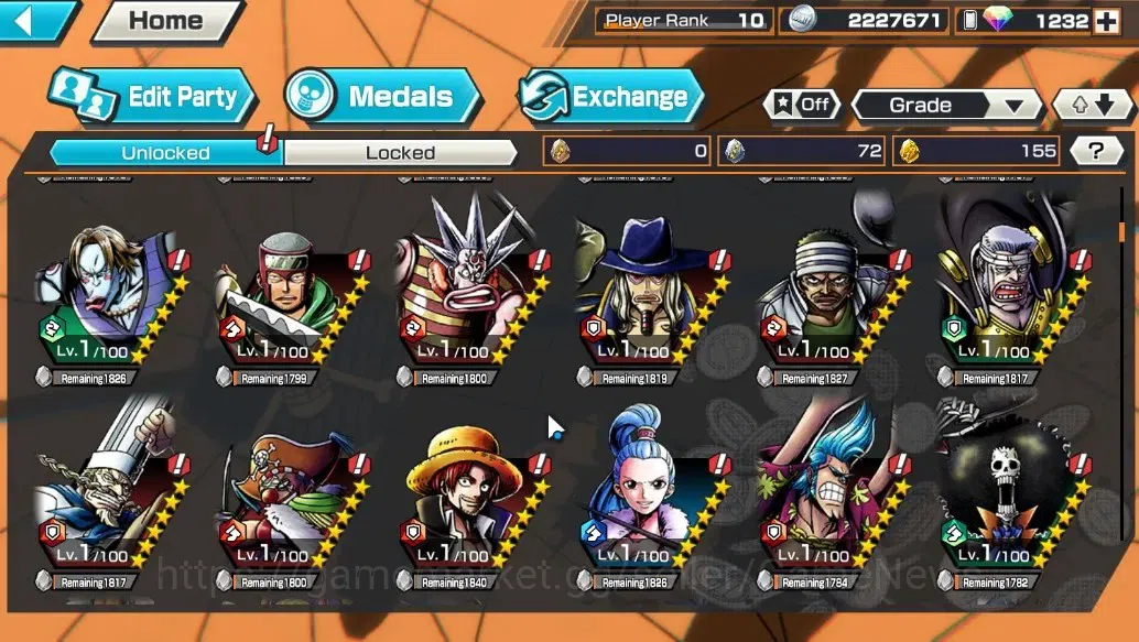 One Piece Bounty Rush Accounts Global |4 EX |Legendary Hero Garp, Flame Emperor S image 12