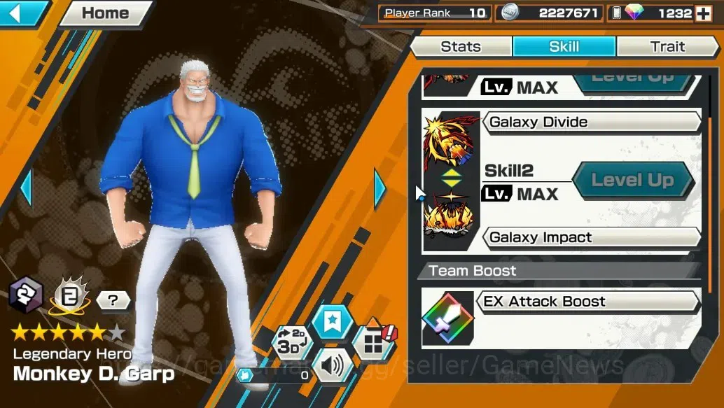 One Piece Bounty Rush Accounts Global |4 EX |Legendary Hero Garp, Flame Emperor S image 6