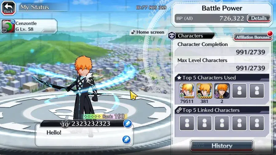 Bleach: Brave Souls Accounts [GLOBAL]54K Orb|9 th Aniv[Ichigo,Kenpaci],Renewed, image 3