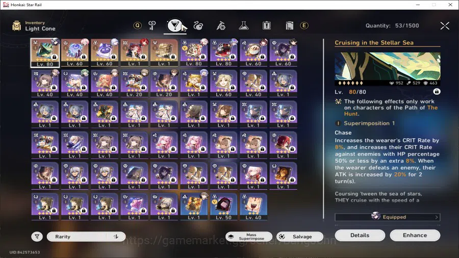 Honkai Star Rail Accounts [ASIA] TL65 | 10 Limited | Top Tier Dan Heng PT +  image 9