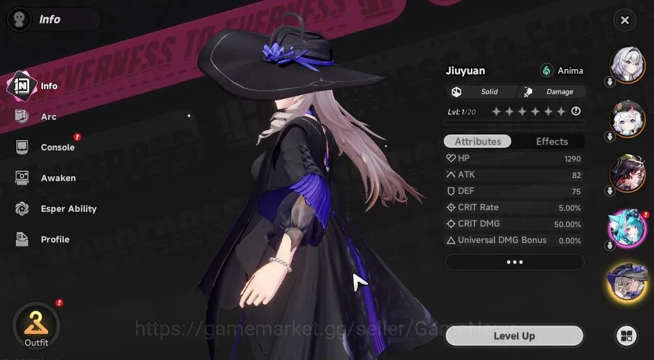 Neverness to Everness Accounts Global NA |HL 3| 3 SSR Hotori,Sakiri,Jiuyuan +1 S-Class Char Box |4 SR|2 S Arc|Livery Autumn 3