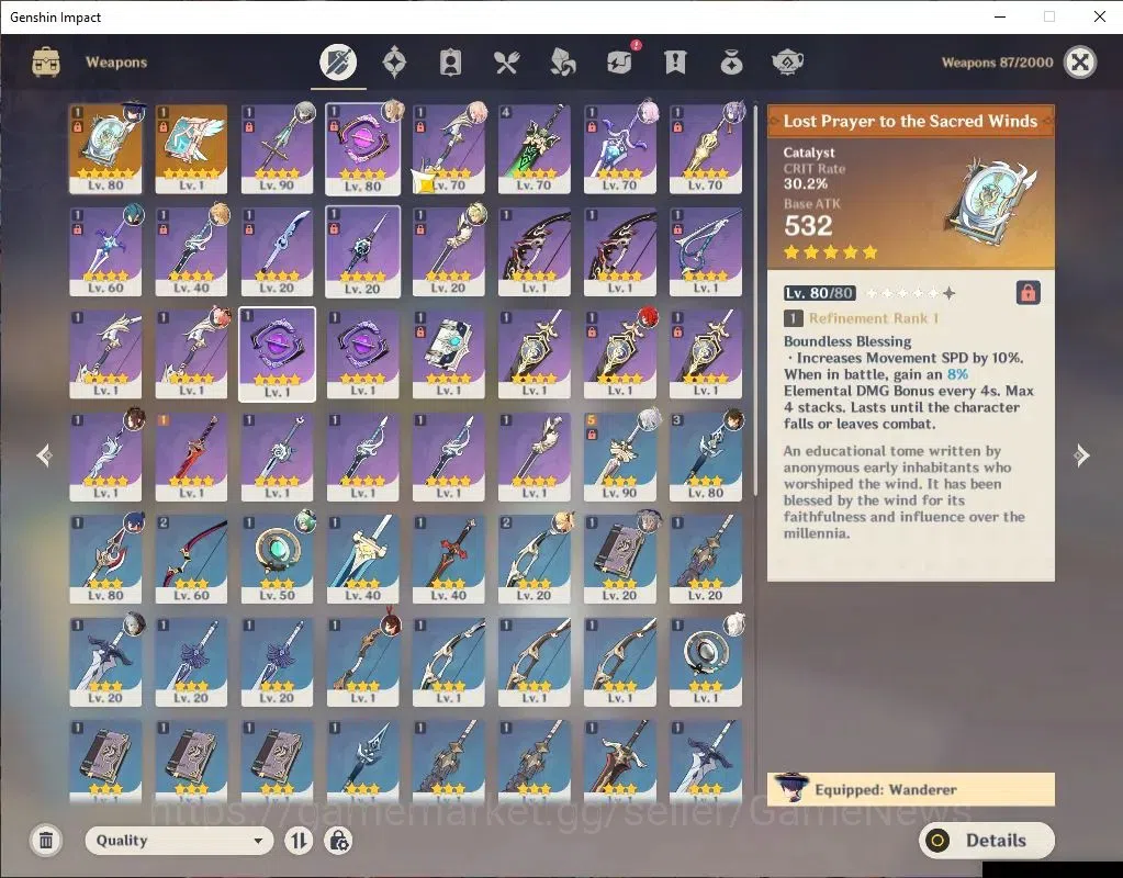 Genshin Impact Accounts ASIA|AR 57|Zibai PremTeam|5 Limit+2(*5WeP)|Zibai,L image 4