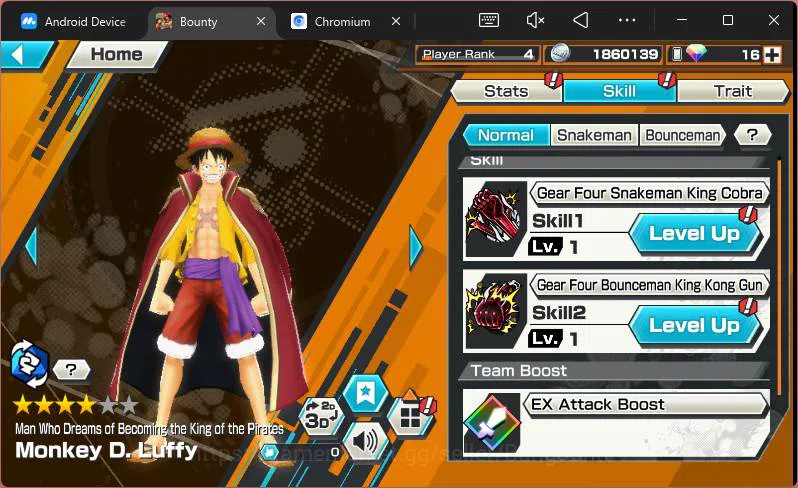 One Piece Bounty Rush Accounts GLOBAL| EX 5| PR 4|T5E Nusjuro,SS-Snake,FR Shanks, image 11
