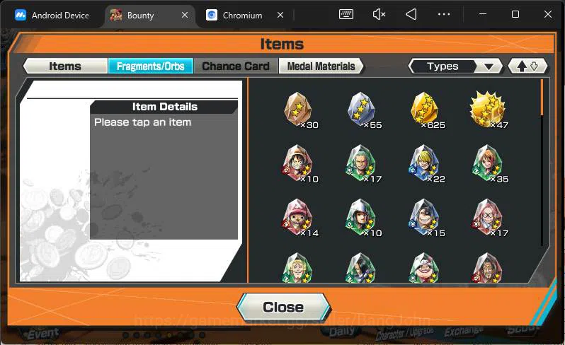 One Piece Bounty Rush Accounts GLOBAL| EX 5| PR 4|T5E Nusjuro,SS-Snake,FR Shanks, image 13