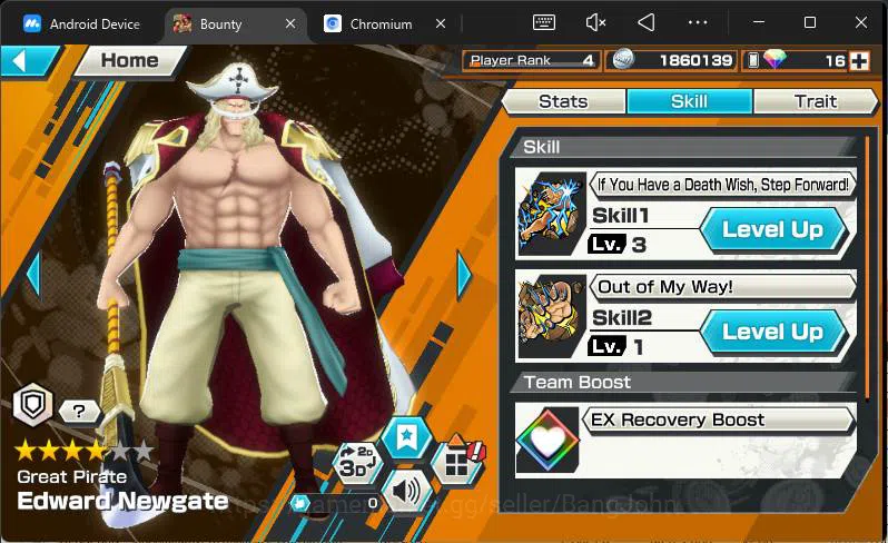 One Piece Bounty Rush Accounts GLOBAL| EX 5| PR 4|T5E Nusjuro,SS-Snake,FR Shanks, image 8
