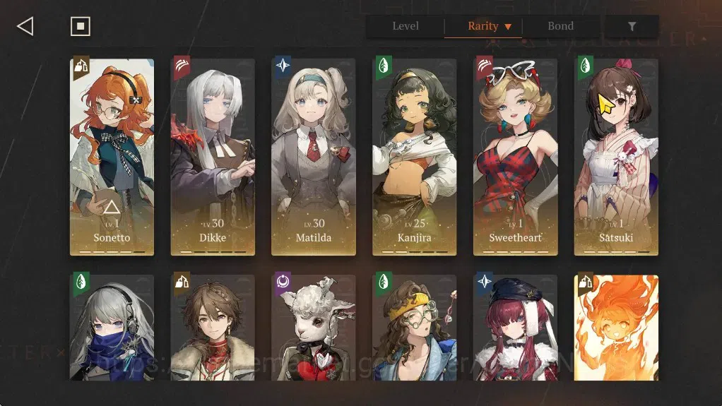 Reverse: 1999 Accounts Midgame GLOBAL|Lvl 54|12(*6Crew)(2Limit)|[Liang Yue,Paper Heron]+PSY,(Kiperina,An-an 5