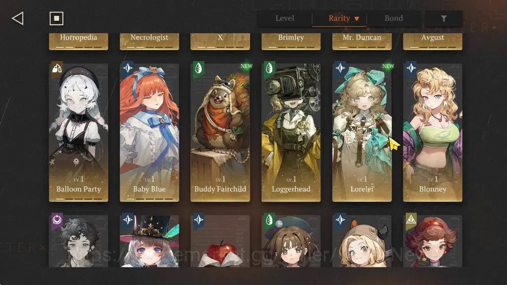 Reverse: 1999 Accounts Midgame GLOBAL|Lvl 54|12(*6Crew)(2Limit)|[Liang Yue,Paper Heron]+PSY,(Kiperina,An-an 7