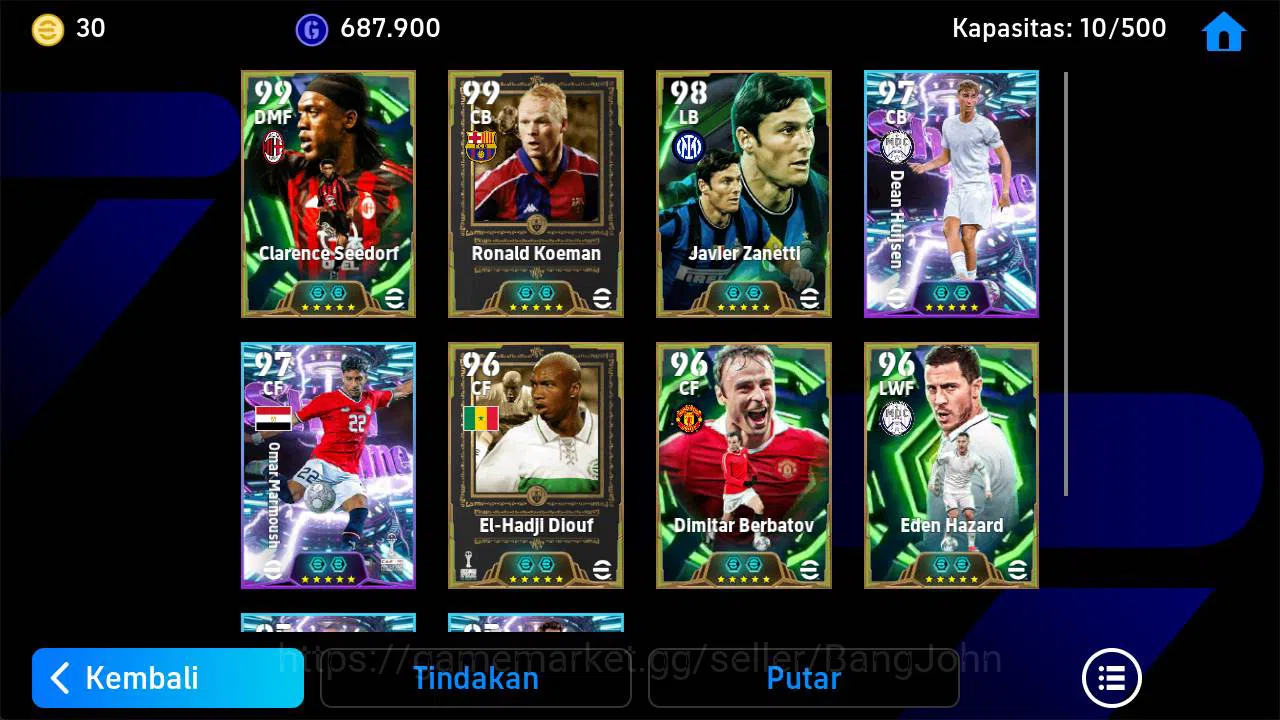eFootball Accounts power 3143, seedorf epic new, R Koeman legend, Zan image 4
