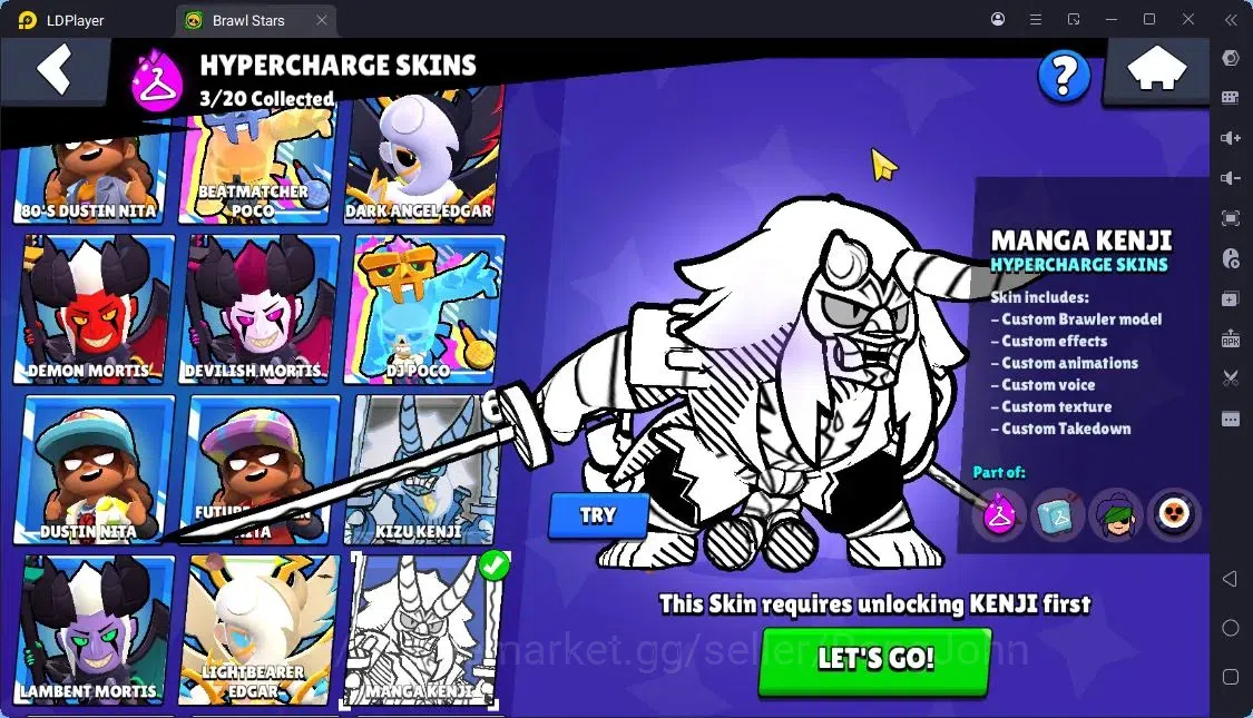 Brawl Stars Accounts Trophy 22961|82 Brawler|25 Max Hc Lv.11|3 Hc(Rico,Poco,Kenji),7 Legend,67 Epic|5203 Bling|ProtectOff 12
