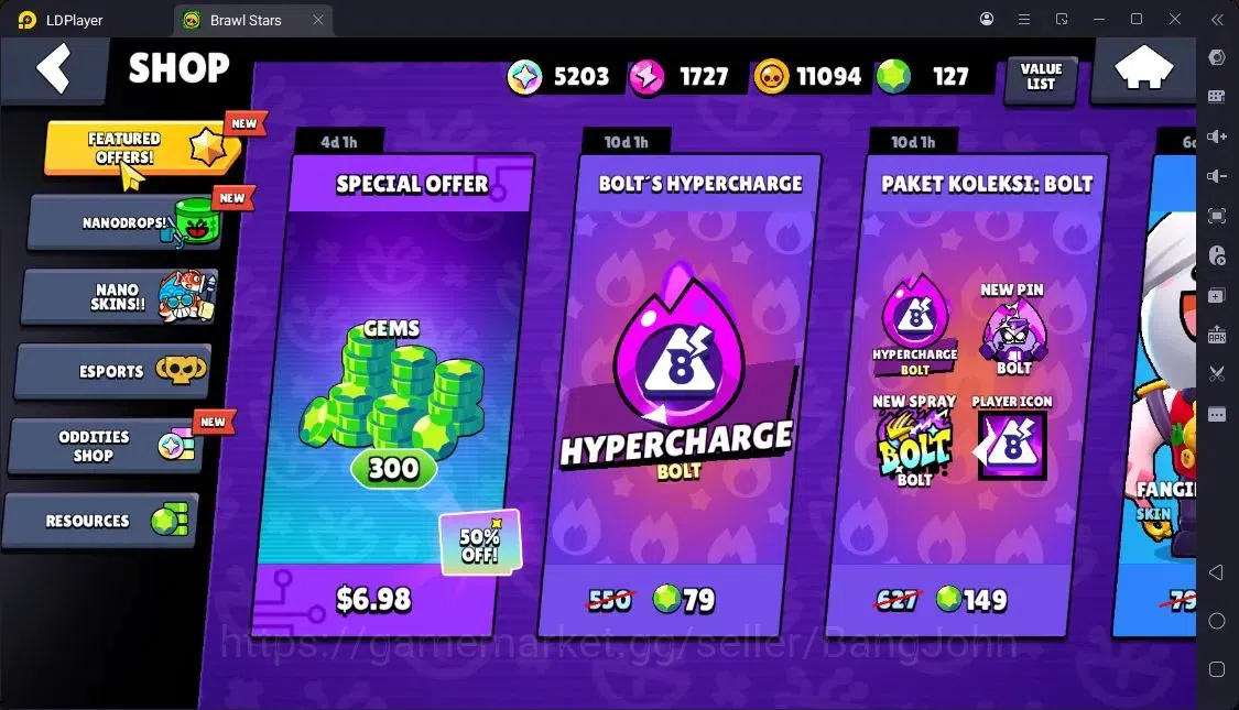 Brawl Stars Accounts Trophy 22961|82 Brawler|25 Max Hc Lv.11|3 Hc(Rico,Poco,Kenji),7 Legend,67 Epic|5203 Bling|ProtectOff 19