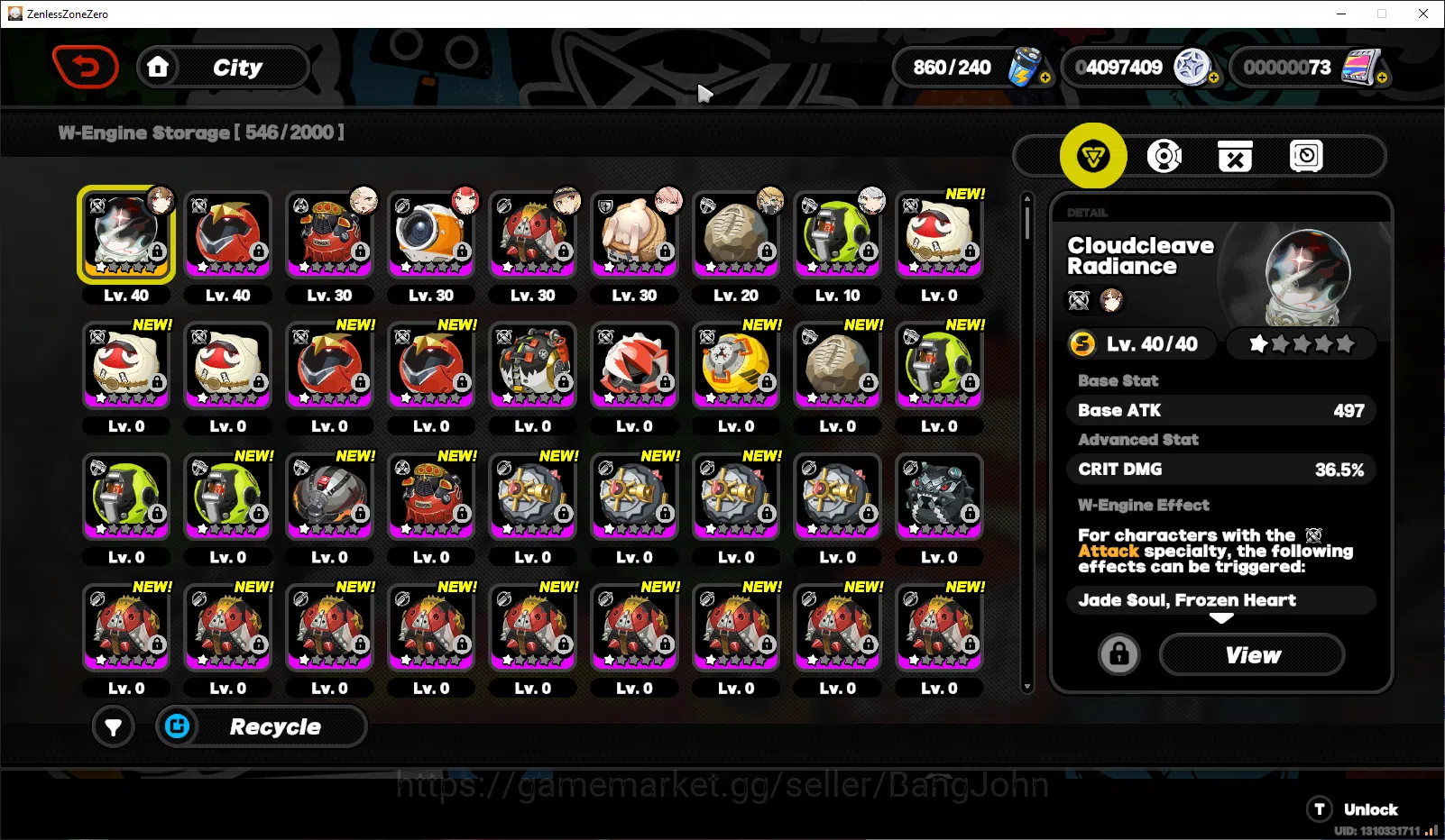 Zenless Zone Zero Accounts ASIA | Lvl 41 | Ye shunguang sign, Yuzuha, Zhao RA image 4