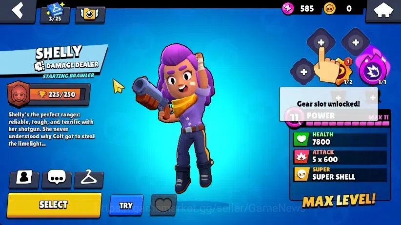 Brawl Stars Accounts 1004 Trophy|16 Brawlers 4 Max Lvl [Edgar,Nita,El Primo,Shelly] 5 Epic| 1 Epic Skins [Dr Edgar] |CN 13