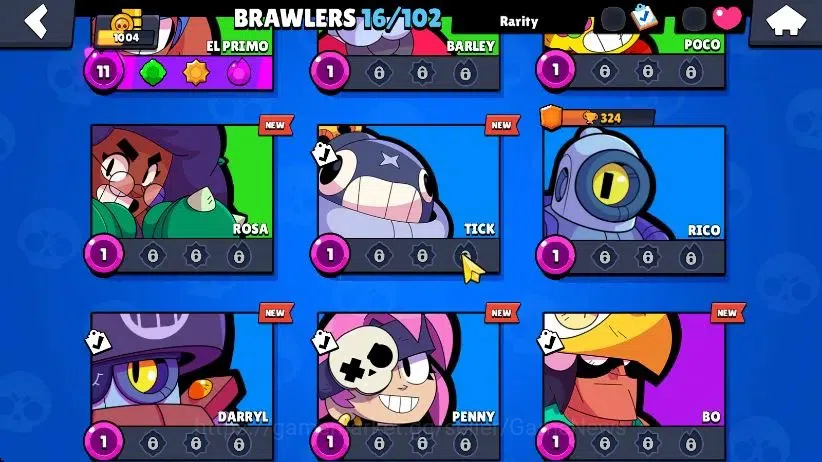 Brawl Stars Accounts 1004 Trophy|16 Brawlers 4 Max Lvl [Edgar,Nita,El Primo,Shelly] 5 Epic| 1 Epic Skins [Dr Edgar] |CN 5