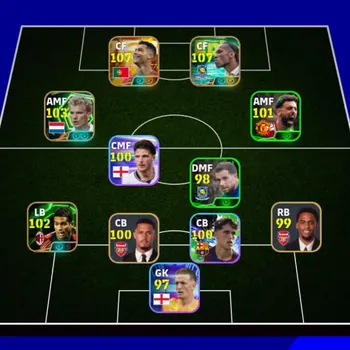 eFootball Accounts Meta Player Big Time Ronaldo World Cup 107 x Drogba New 107 | Ovr 3163