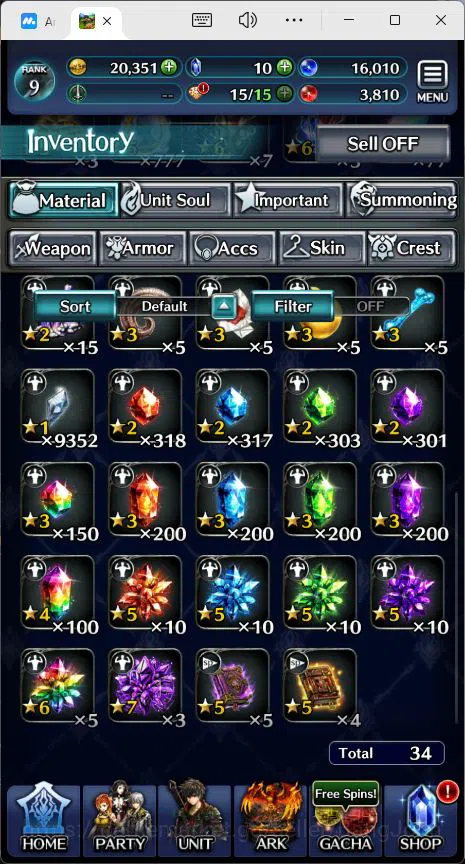 Last Cloudia Accounts GLOBAL|Rank 9|Collab Swordsman,MBRei|Other Unit GL image 8