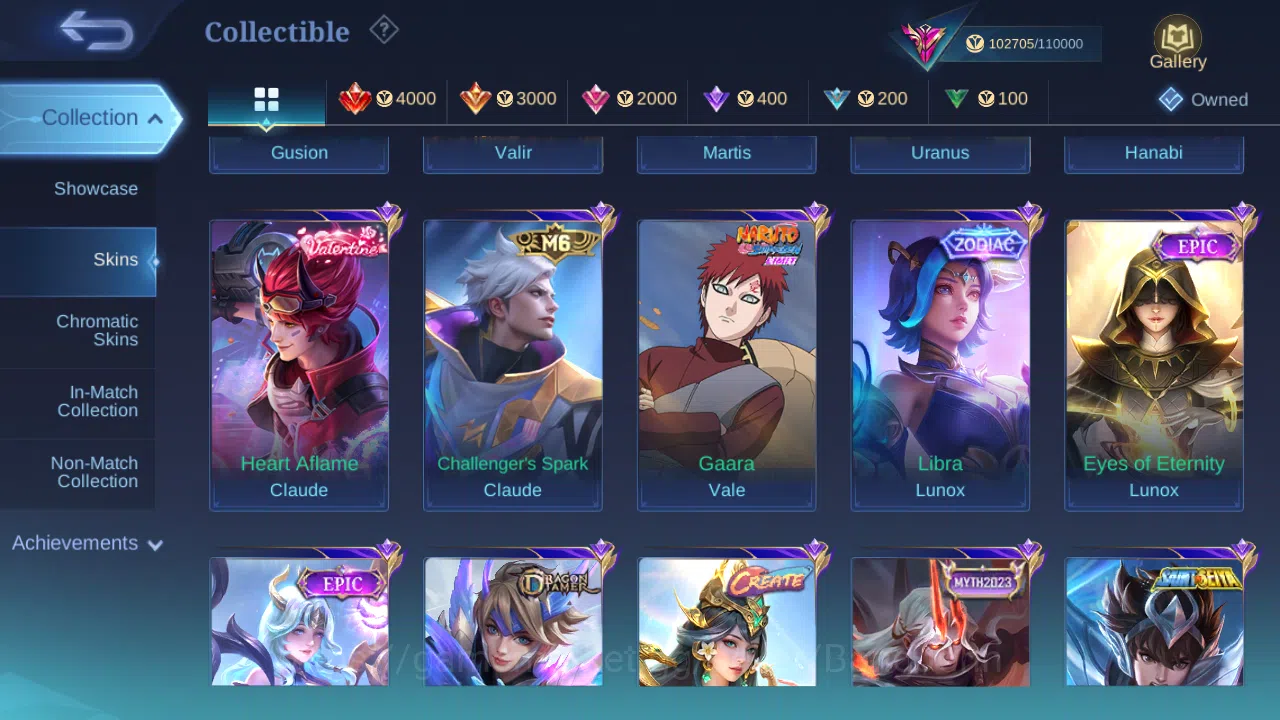 Mobile Legends: Bang Bang Accounts Others Hero 131 | Skin 372 | GLORY | Legend Lunox | Starwars Alucard | Aspirants Ruby 13