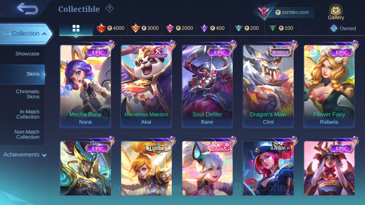 Mobile Legends: Bang Bang Accounts Others Hero 131 | Skin 372 | GLORY | Legend Lunox | Starwars Alucard | Aspirants Ruby 8