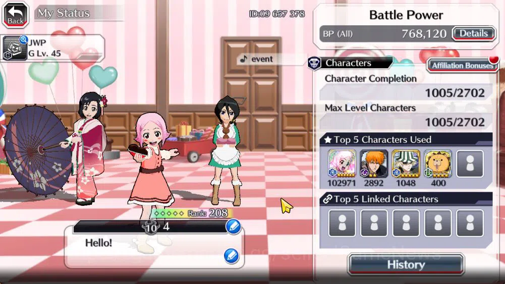 Bleach: Brave Souls Accounts Mid-Tier [GLOBAL]50K Orb|Valentine2026(Yachiru,Rukia),Byakuya 3