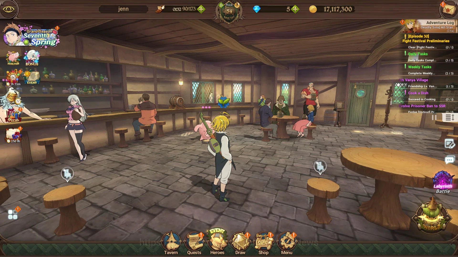 The Seven Deadly Sins: Grand Cross Accounts Midgame Global|1,1M CC|Starter CH 4|1 LR+6 5