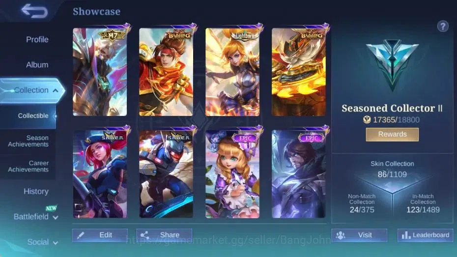 Mobile Legends: Bang Bang Accounts Global|Skin 86|Seasoned|Blazing Claude+Franco,S.A. image 14