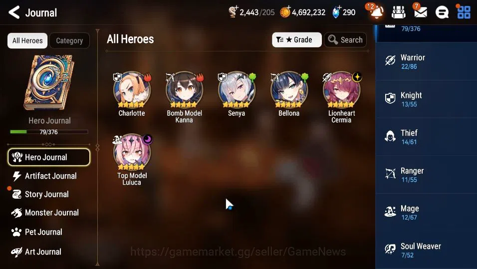 Epic Seven Accounts GLOBAL UnVerif|Starter|2 ML(Lionheart Cermia,TM Lu image 5