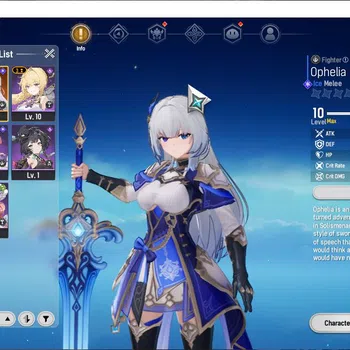 Mongil:Star Dive Accounts Global | Fresh Starter AL 2 | 1 SSR Meta ( Ophelia ) & 6 SR (Reina,Ellie,Sera) | Log Netmarble
