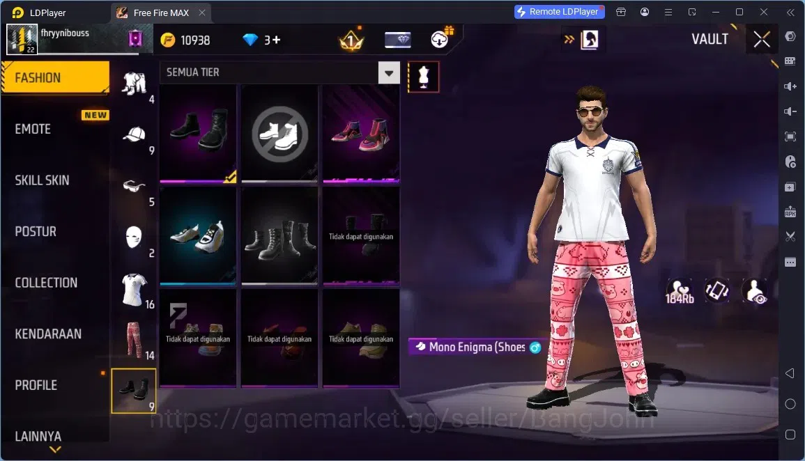 Free Fire Accounts Indonesia | M1887- HAND OF HOPE | Backpack Spookster | Weapon 22 Skin | Check SS FF812B 10