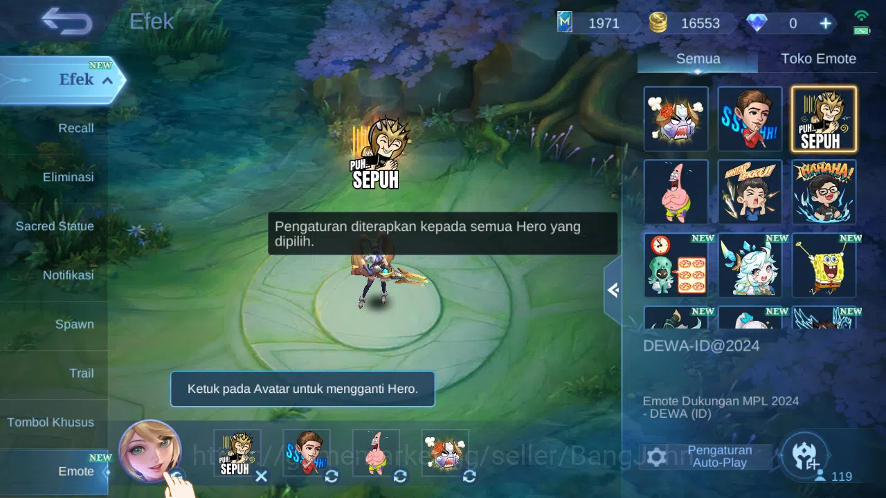 Mobile Legends: Bang Bang Accounts GLOBAL Hero 119 Skin 175 | Dtamer Lance Kimmy Este image 11