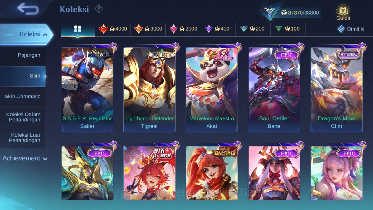 Mobile Legends: Bang Bang Accounts GLOBAL Hero 119 Skin 175 | Dtamer Lance Kimmy Este image 3