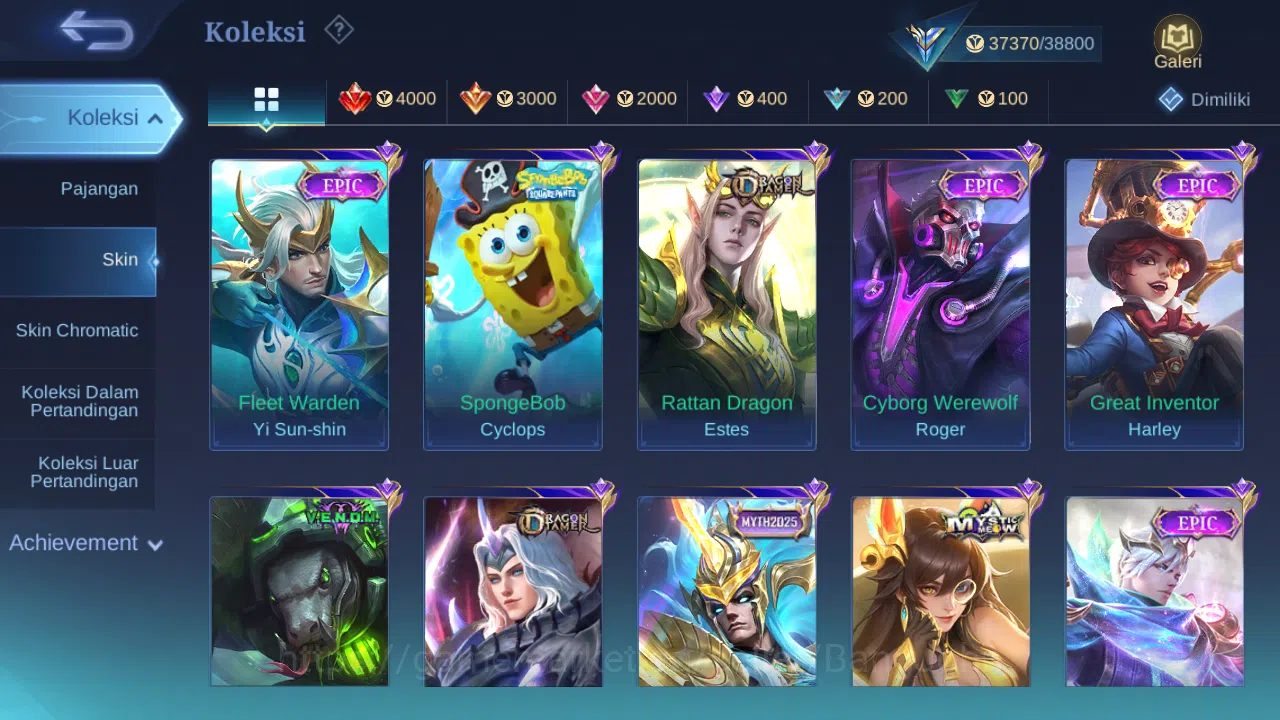 Mobile Legends: Bang Bang Accounts GLOBAL Hero 119 Skin 175 | Dtamer Lance Kimmy Este image 6