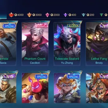 Mobile Legends: Bang Bang Accounts Collector HERO 133|Skin 385|Renowned|Legend Freya+Granger|SF Dyrroth+Paquito|Naruto