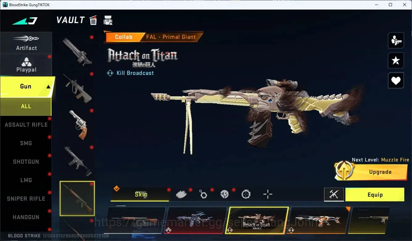 Blood Strike Accounts ASIA | AOT: RAN, M700, FAL | 1 TR Melee | 1 Ultra  image 16