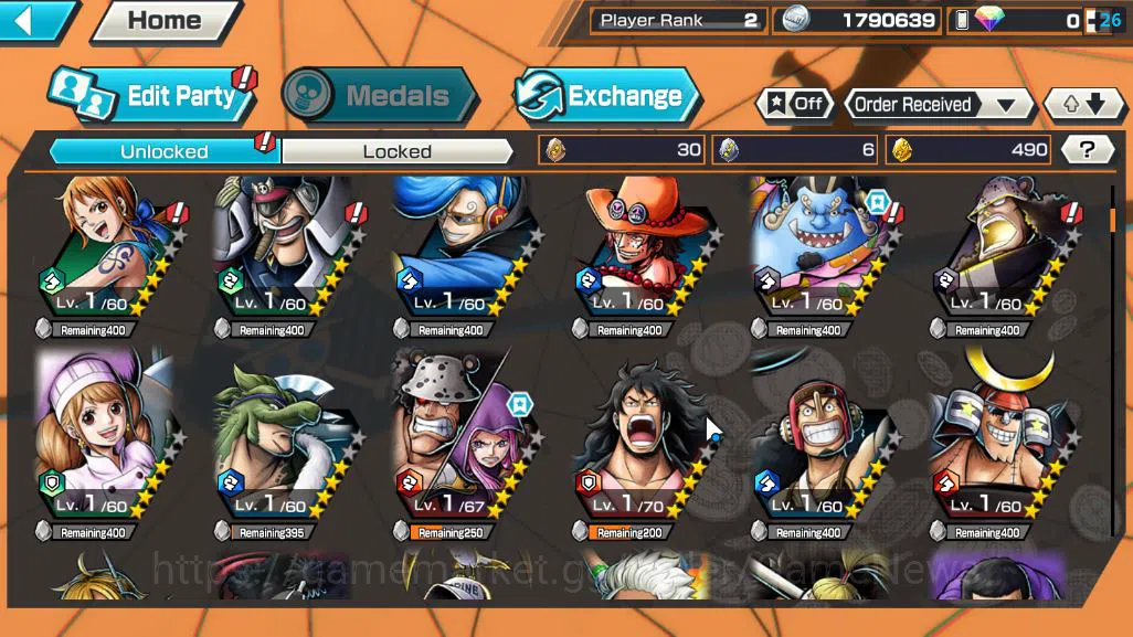 One Piece Bounty Rush Accounts Starter Global|4 EX|Blackbeard Pirates Kuzan,TFE Marshal D Teach,Strongest Creature 5