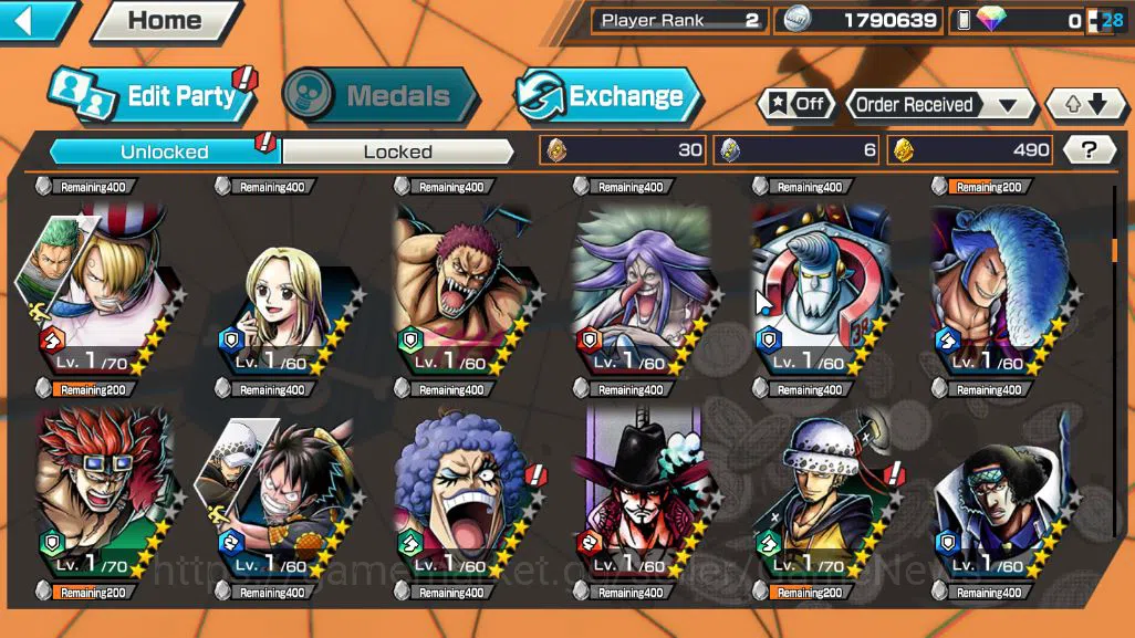 One Piece Bounty Rush Accounts Starter Global|4 EX|Blackbeard Pirates Kuzan,TFE Marshal D Teach,Strongest Creature 6