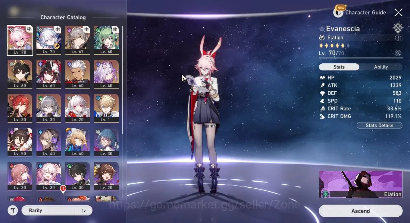 Honkai Star Rail Accounts ASIA|TL52|Evanescia Lv70|Yao Guang Lv70|Huohuo Lv6 image 1
