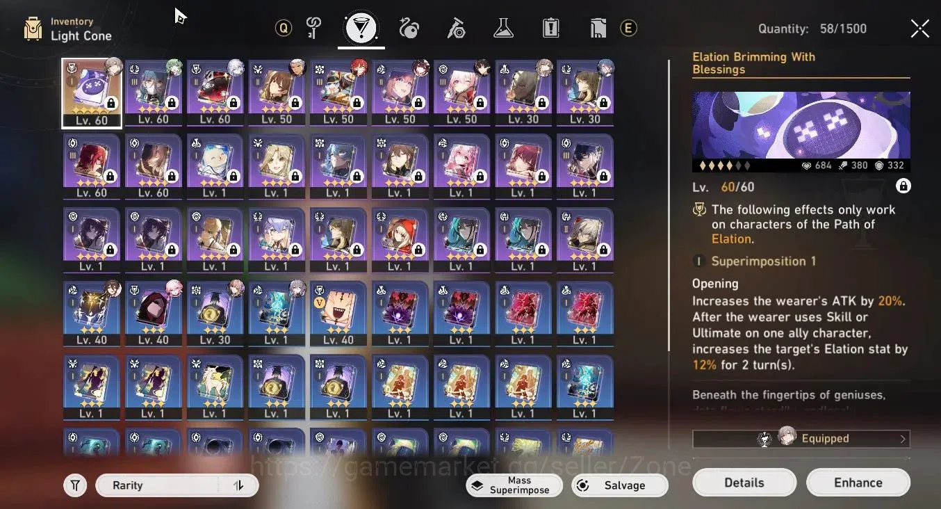 Honkai Star Rail Accounts ASIA|TL52|Evanescia Lv70|Yao Guang Lv70|Huohuo Lv6 image 5