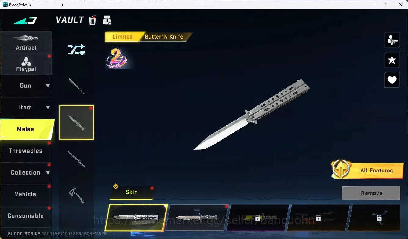 Blood Strike Accounts ASIA|Limited ButterflyKnife|4 Ultra Gun|8 Legendar image 16