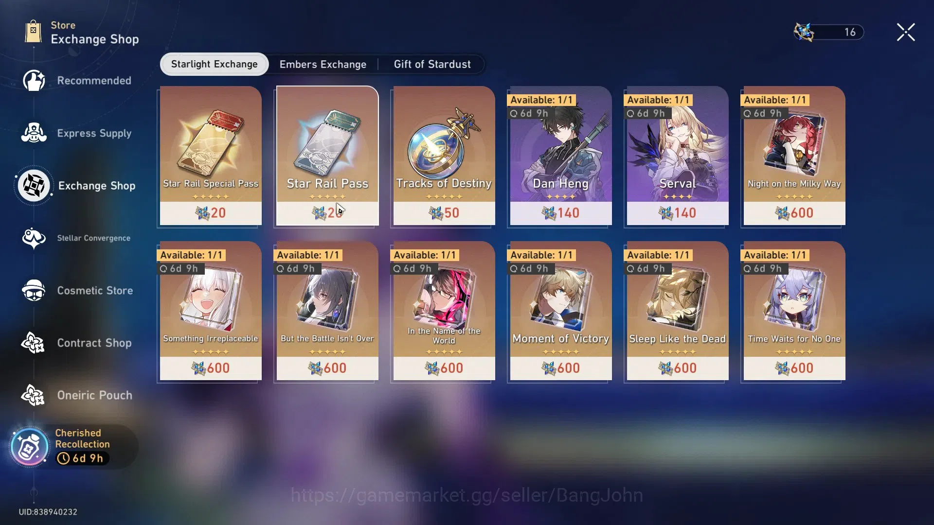 Honkai Star Rail Accounts Others ASIA | TL42 | 15 Lim | Castorice | Robin | Silver Wolf | Ruan Mei | Sparkle | Huohuo 14