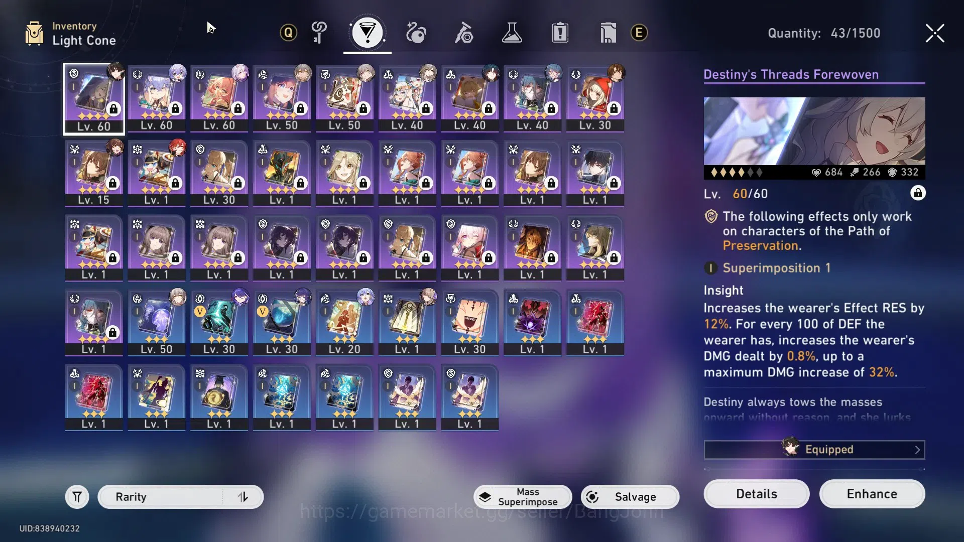 Honkai Star Rail Accounts Others ASIA | TL42 | 15 Lim | Castorice | Robin | Silver Wolf | Ruan Mei | Sparkle | Huohuo 5