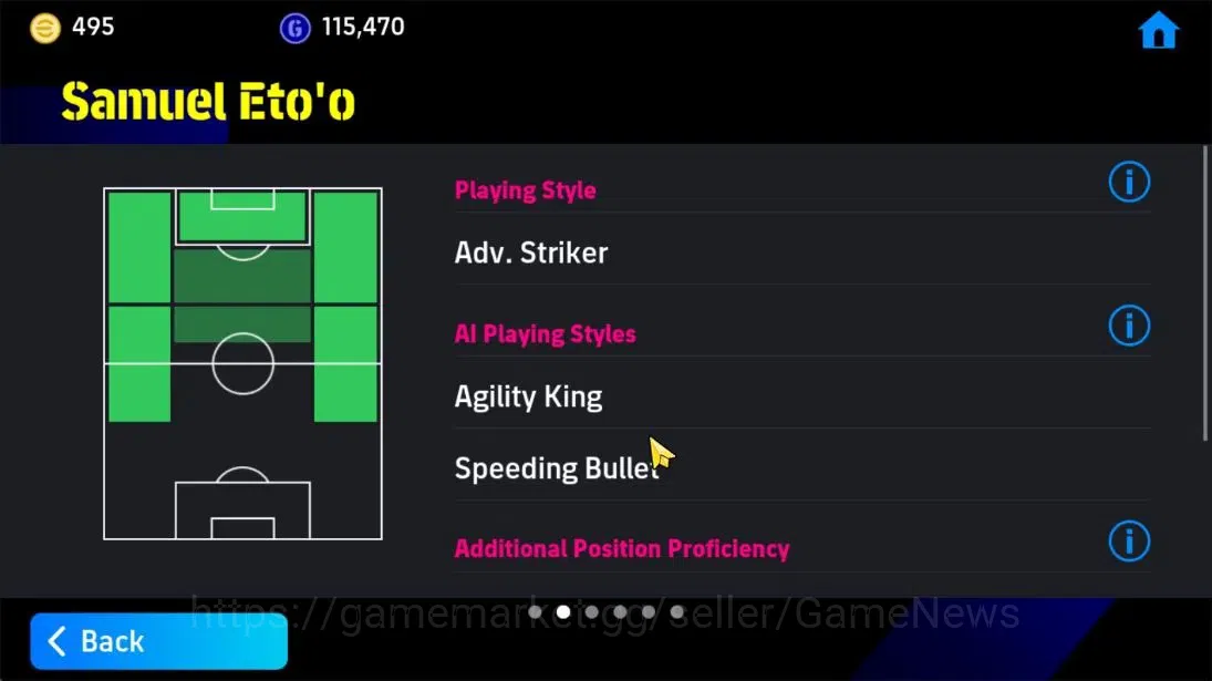 eFootball Accounts Android|495 Coin|Epic Samuel Eto'o,Andriy Shevchen image 6