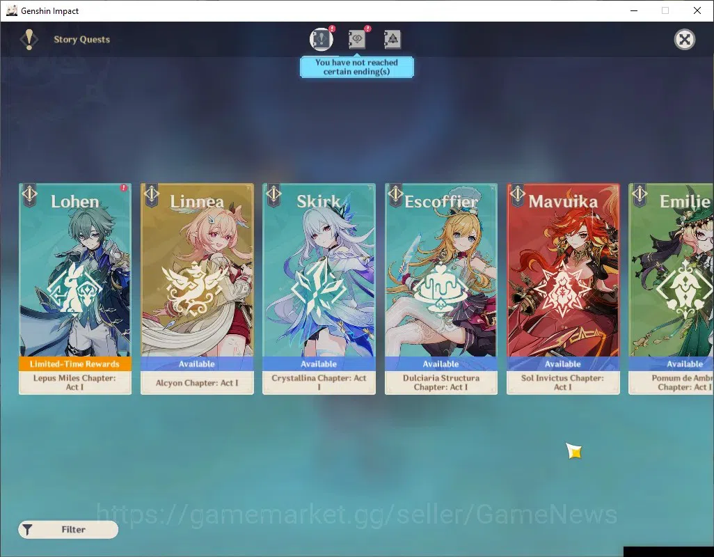 Genshin Impact Accounts ASIA|AR 56|5 Limited + 4 (*5 Weapon)|Flins + Signa image 17