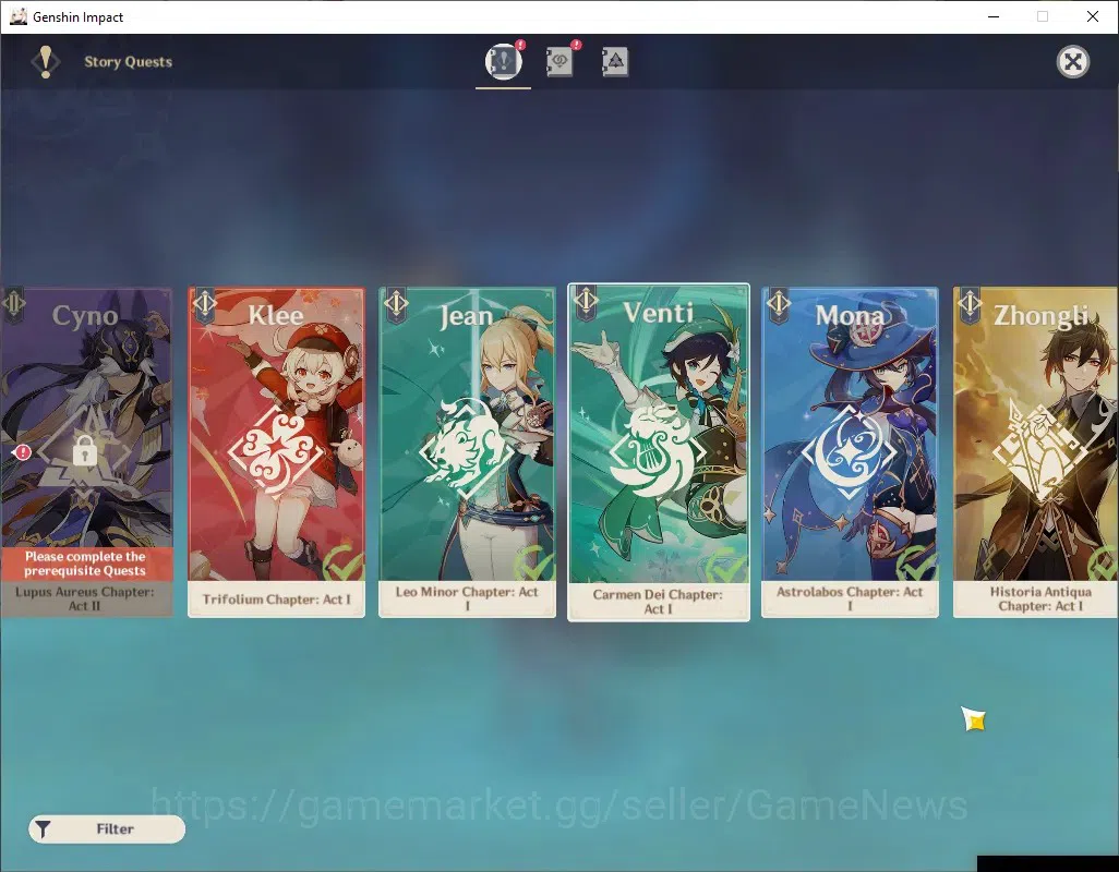 Genshin Impact Accounts ASIA|AR 56|5 Limited + 4 (*5 Weapon)|Flins + Signa image 19