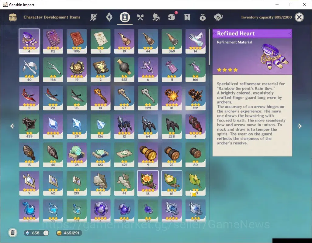 Genshin Impact Accounts ASIA|AR 56|5 Limited + 4 (*5 Weapon)|Flins + Signa image 6