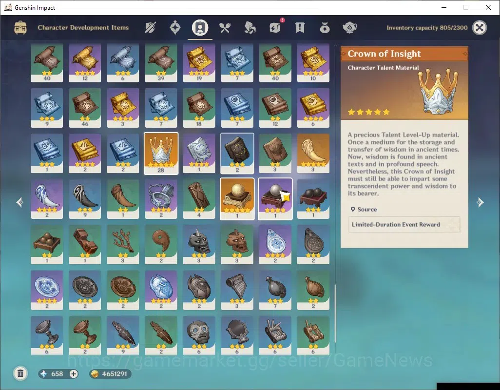 Genshin Impact Accounts ASIA|AR 56|5 Limited + 4 (*5 Weapon)|Flins + Signa image 7