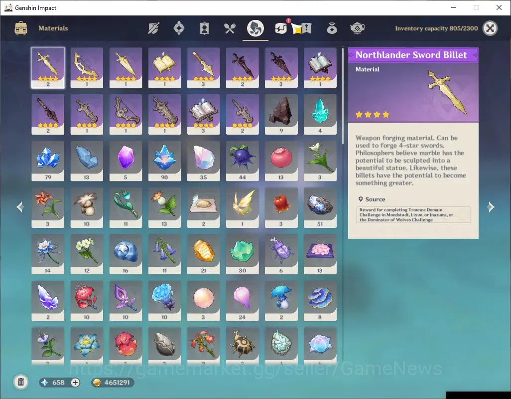 Genshin Impact Accounts ASIA|AR 56|5 Limited + 4 (*5 Weapon)|Flins + Signa image 8