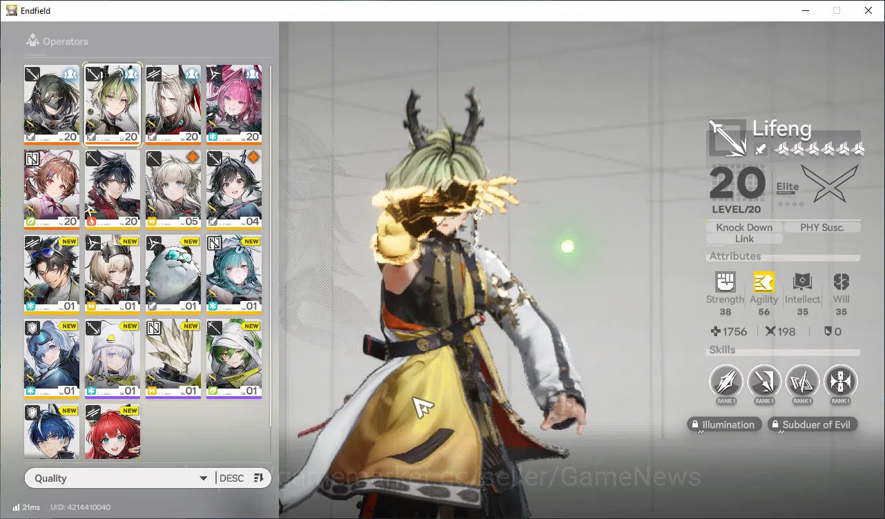 Arknights: Endfield Accounts Asia Lv9|4k Arsenal|4SSR (Lifeng,Yvonne,Pogranichnik,etc)+8SR |5 5*WP|130 Oro,12
