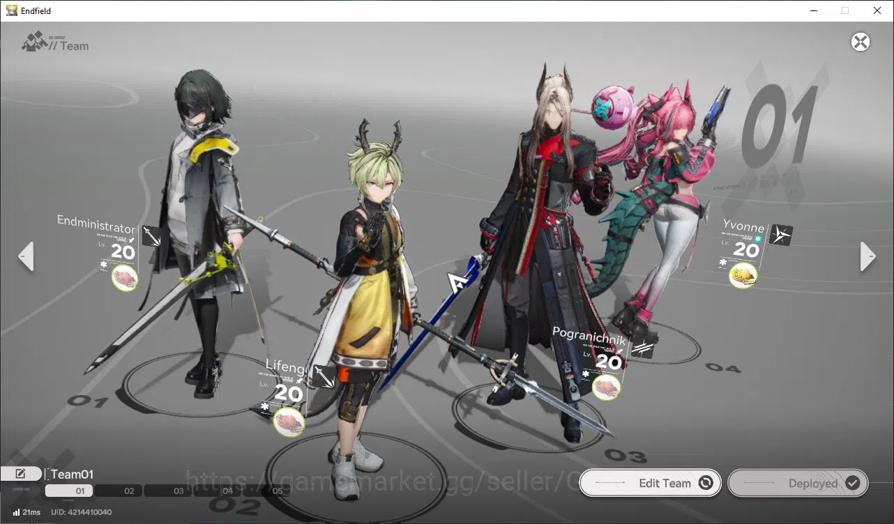 Arknights: Endfield Accounts Asia Lv9|4k Arsenal|4SSR (Lifeng,Yvonne,Pogranichnik,etc)+8SR |5 5*WP|130 Oro,12 14
