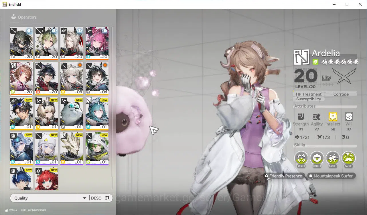 Arknights: Endfield Accounts Asia Lv9|4k Arsenal|4SSR (Lifeng,Yvonne,Pogranichnik,etc)+8SR |5 5*WP|130 Oro,12 4